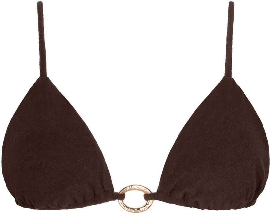 The Lola Club voorgevormde triangel bikinitop Josey bruin