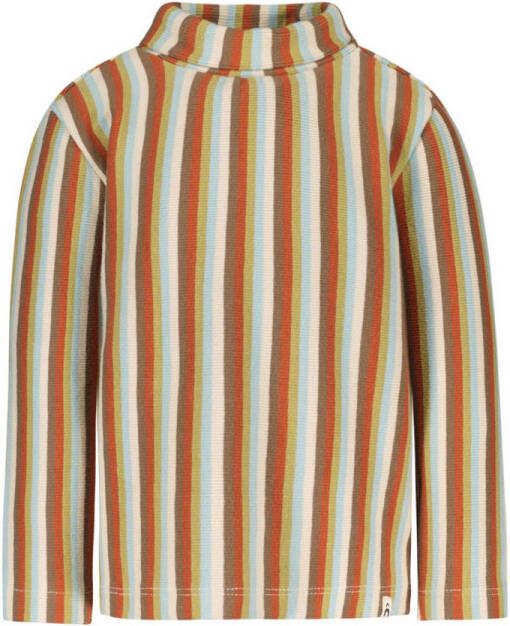 The New Chapter gestreepte longsleeve met biologisch katoen beige groen lichtblauw