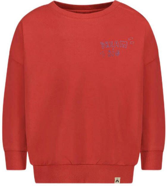 The New Chapter sweater met printopdruk rood
