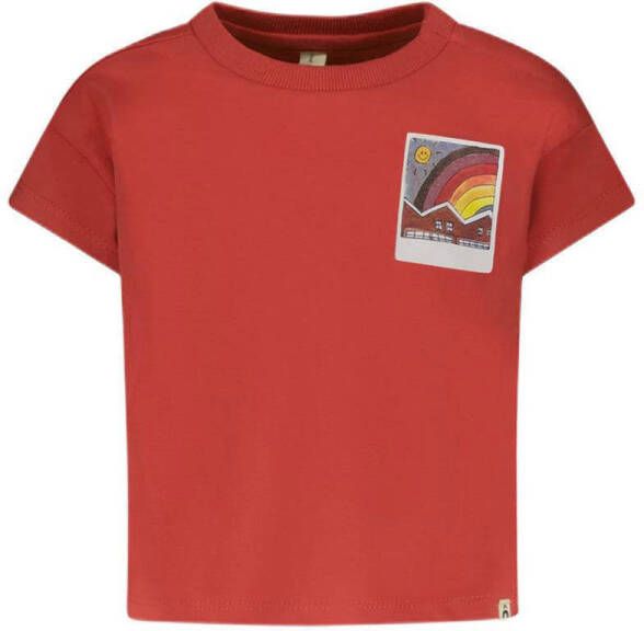 The New Chapter T-shirt met printopdruk rood