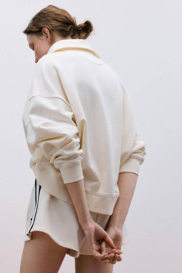 The New Society relaxed high waist gestreepte sweatshort - Foto 2
