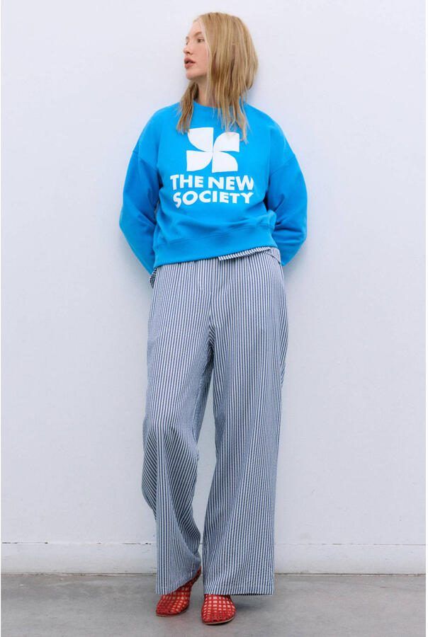 The New Society sweater blauw