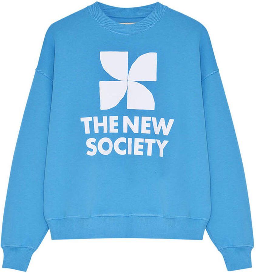 The New Society sweater blauw - Foto 2