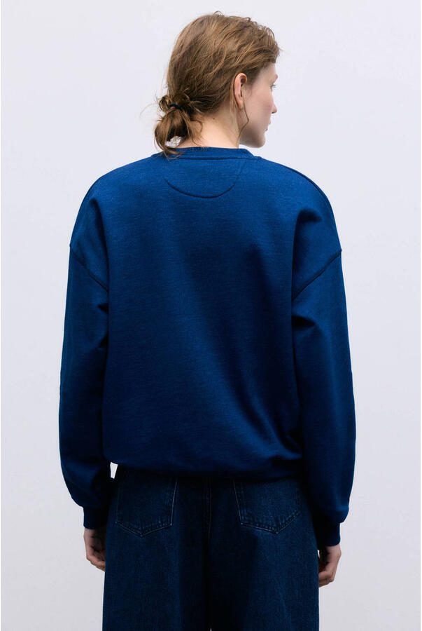 The New Society sweater donkerblauw - Foto 2