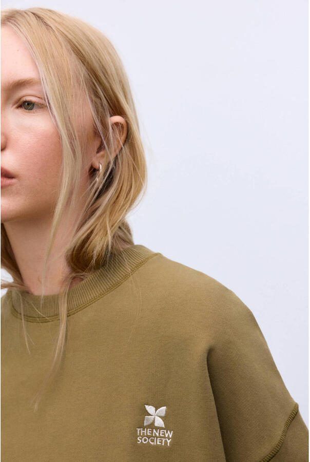 The New Society sweater donkergroen - Foto 2