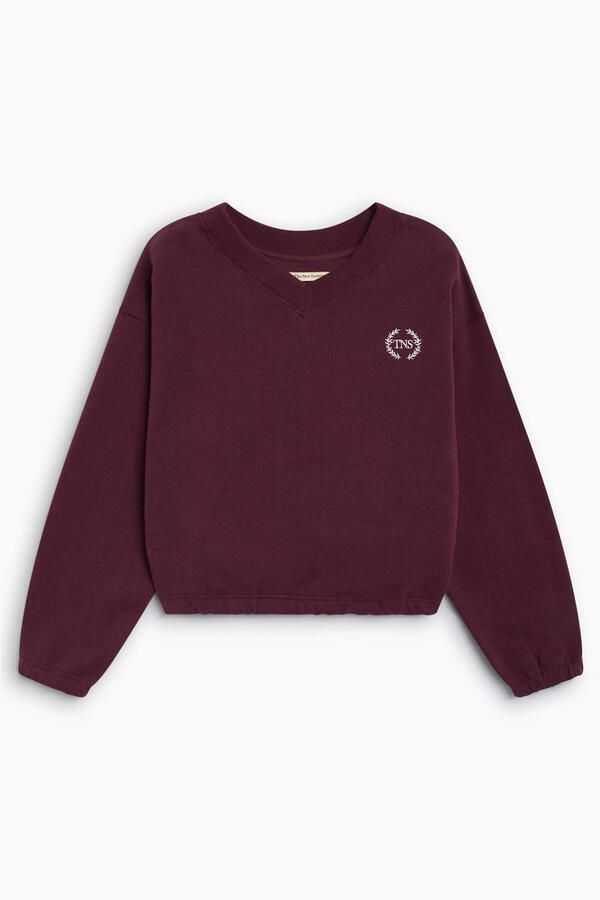 The New Society sweater donkerrood