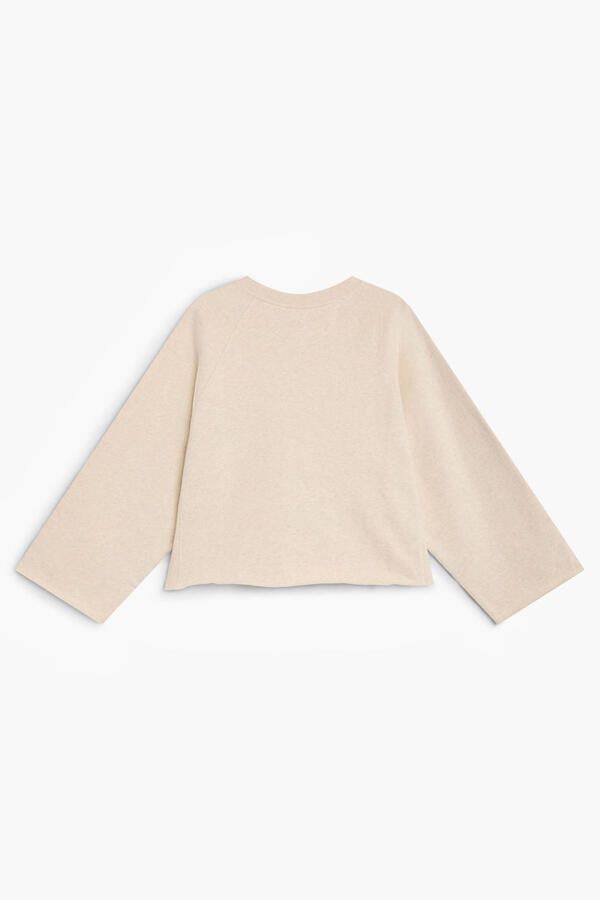 The New Society sweater met logo beige - Foto 3
