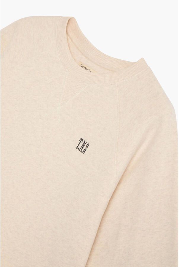 The New Society sweater met logo beige - Foto 2