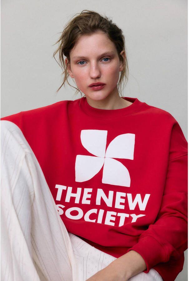 The New Society sweater rood - Foto 2