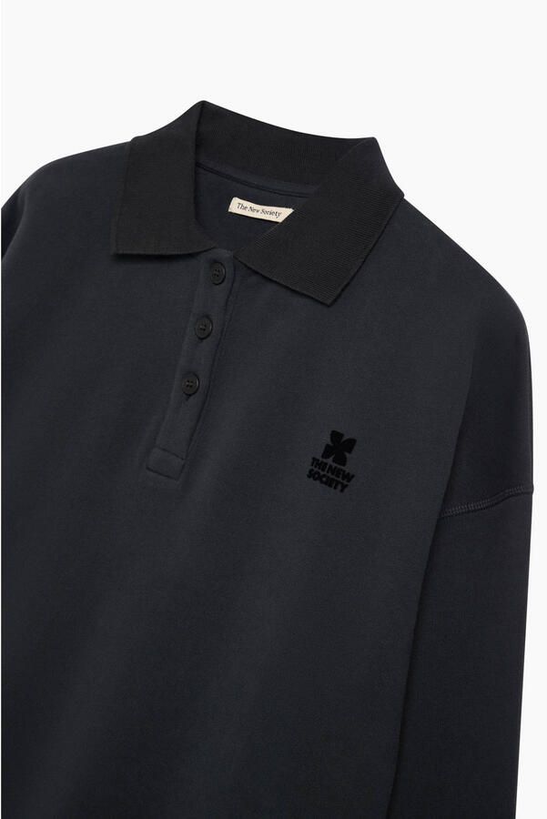 The New Society top met logo zwart - Foto 2