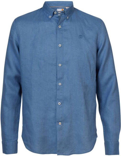 Timberland linnen slim fit overhemd blauw