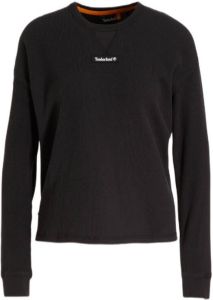 Timberland ribgebreide trui met logo zwart