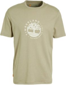 Timberland T-shirt met logo beige