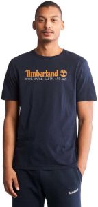 Timberland T-shirt met logo blauw