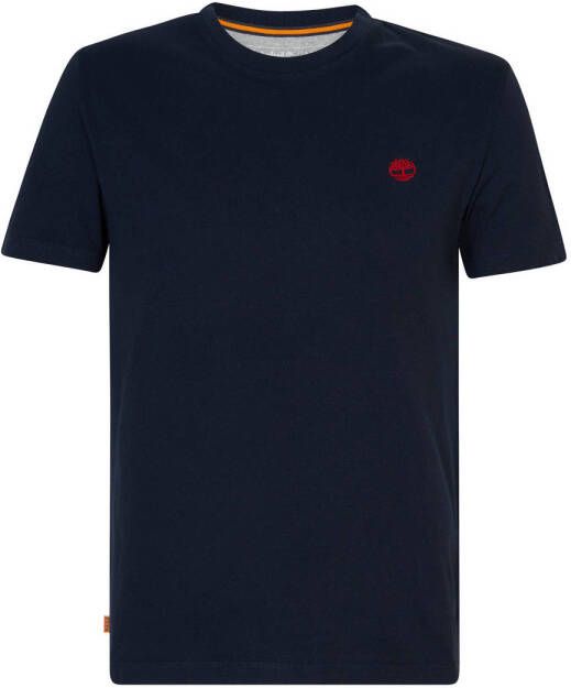 Timberland T-shirt met logo donkerblauw