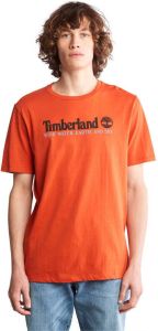 Timberland T-shirt met logo oranje