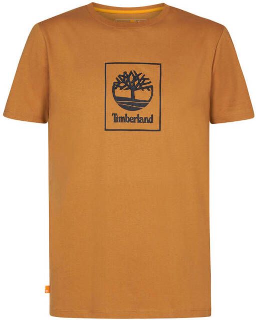 Timberland T-shirt van biologisch katoen geel