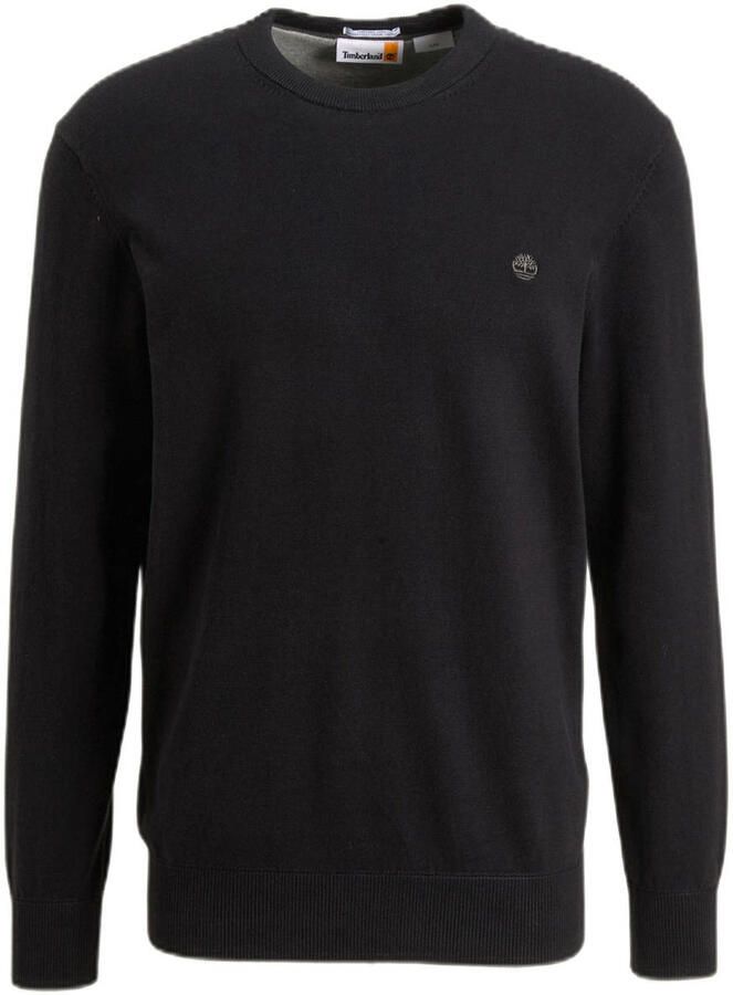 Timberland fijn gebreide pullover van katoen zwart