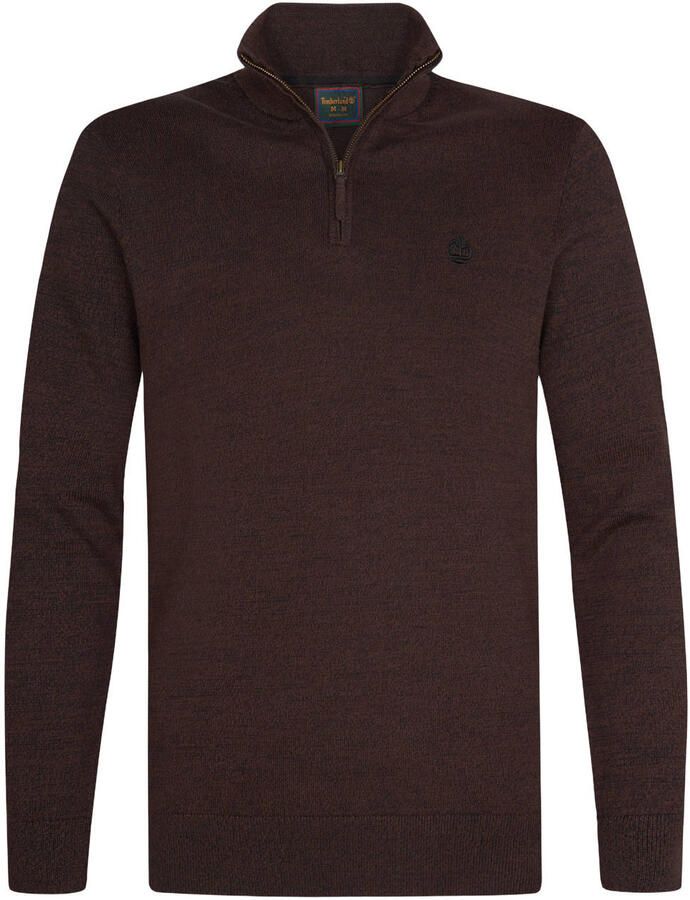 Timberland katoenen regular fit gebreide gemêleerde trui bruin