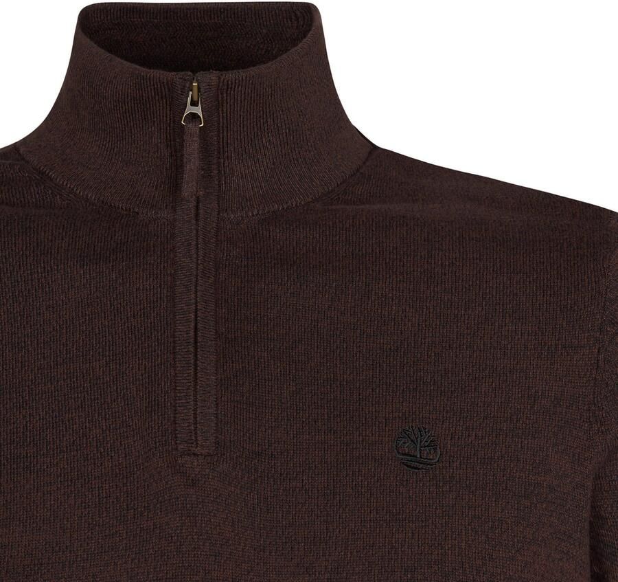 Timberland katoenen regular fit gebreide gemêleerde trui bruin - Foto 2