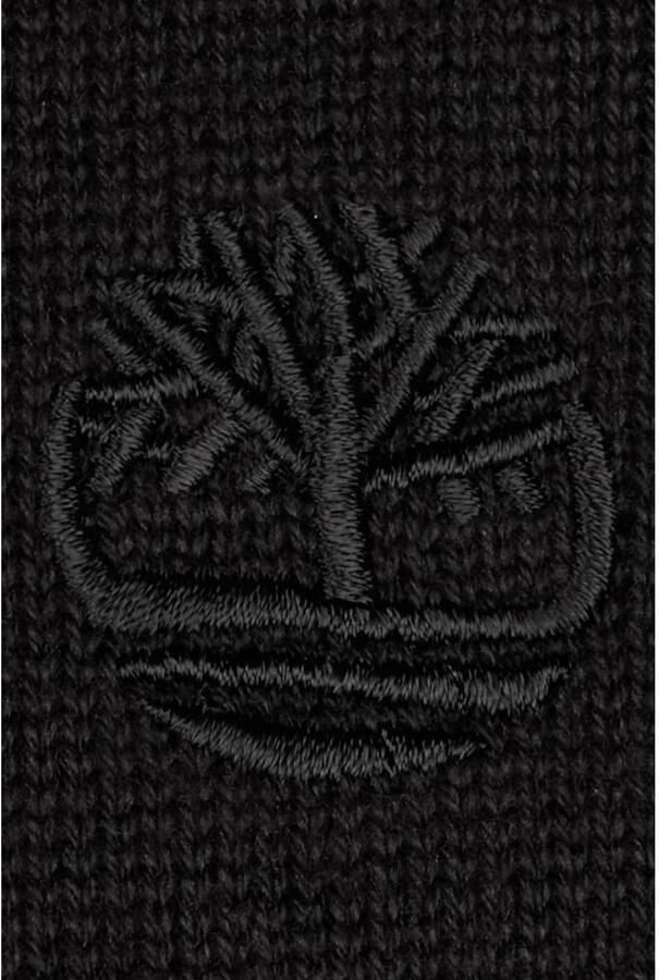 Timberland katoenen regular fit gebreide trui met borduursels zwart - Foto 2