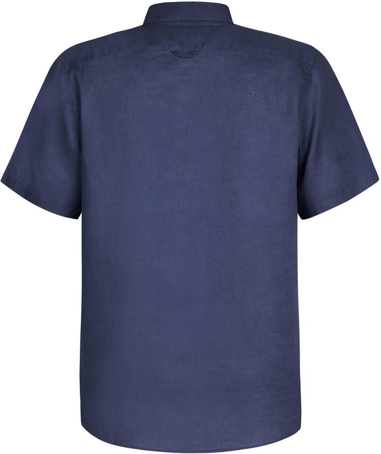 Timberland regular casual overhemd met linnen donkerblauw - Foto 2