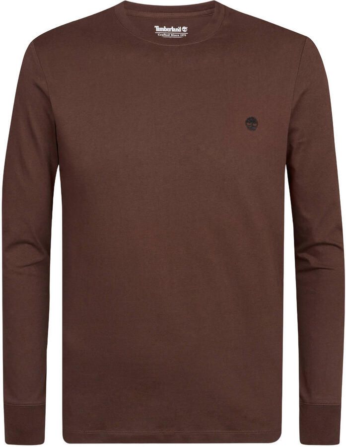 Timberland regular fit longsleeve bruin