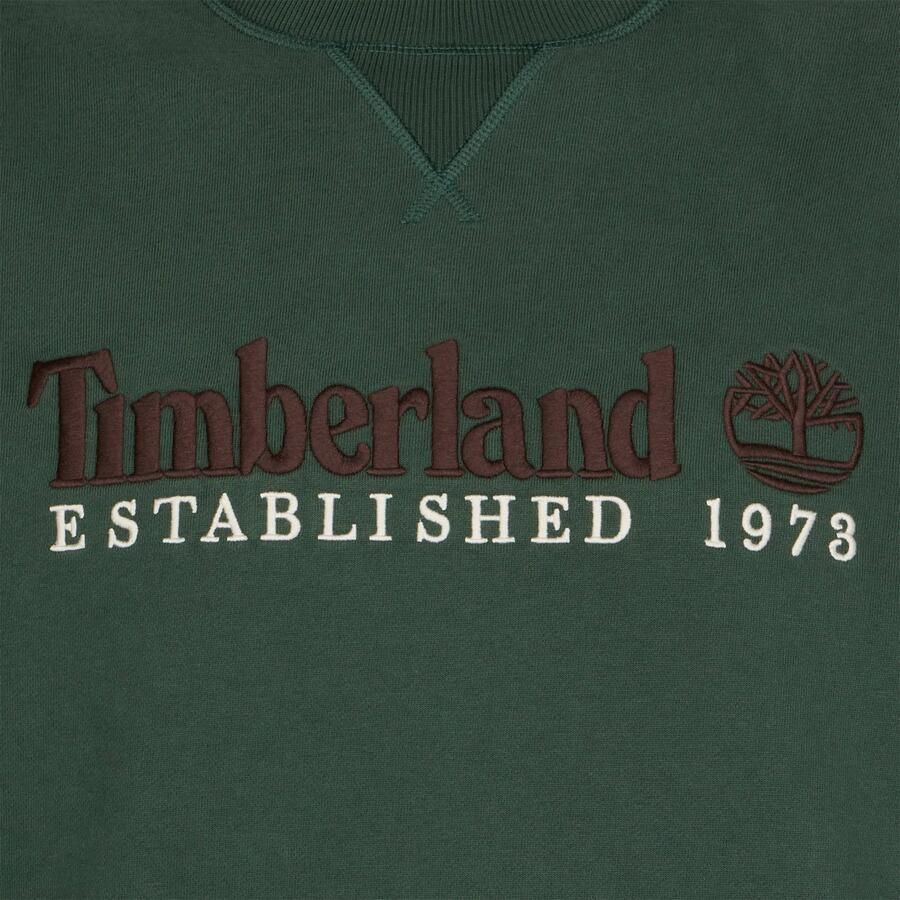 Timberland regular fit sweater met logo donkergroen - Foto 2