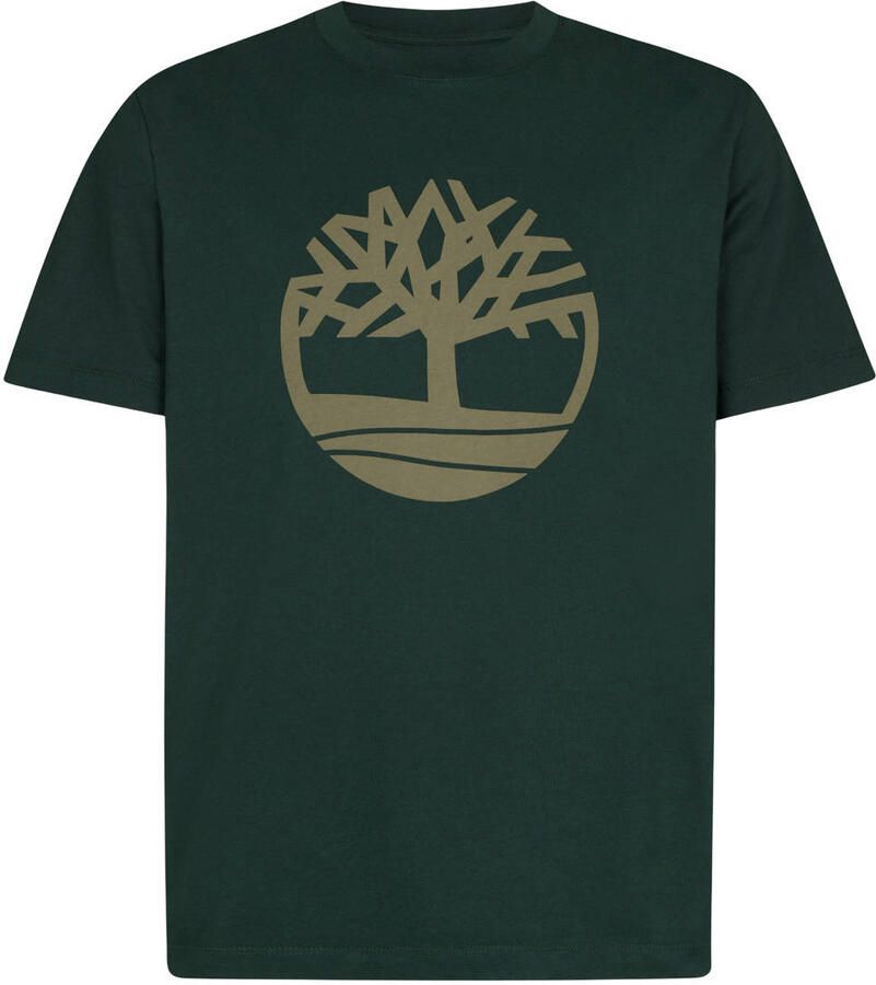 Timberland regular fit T-shirt met logo donkergroen