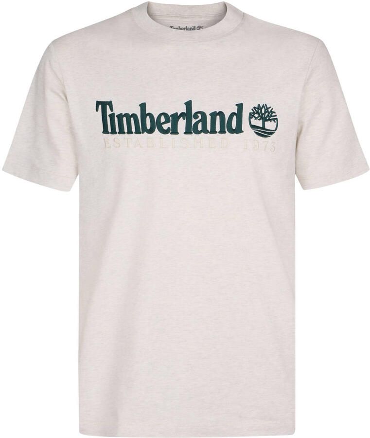 Timberland regular fit T-shirt met logo ecru
