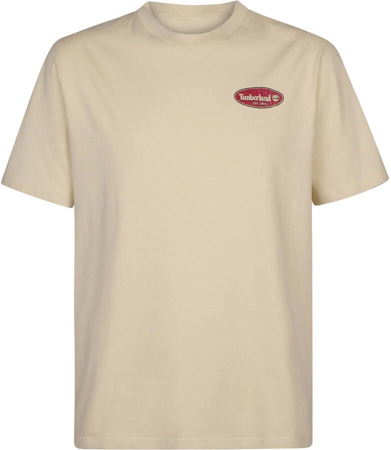 Timberland regular T-shirt met backprint beige - Foto 2