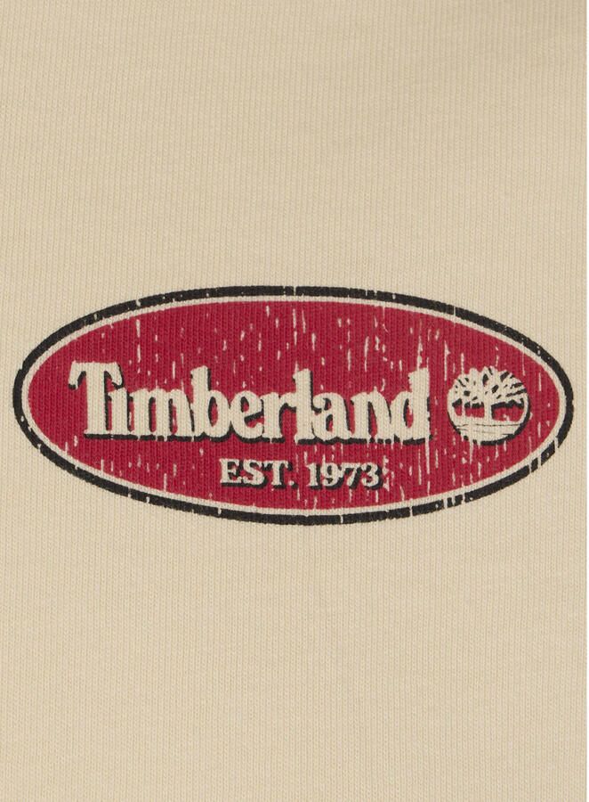 Timberland regular T-shirt met backprint beige - Foto 3