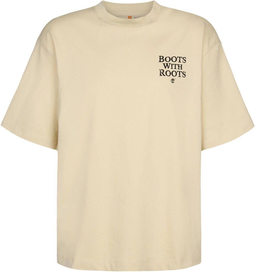 Timberland regular T-shirt met backprint beige - Foto 2