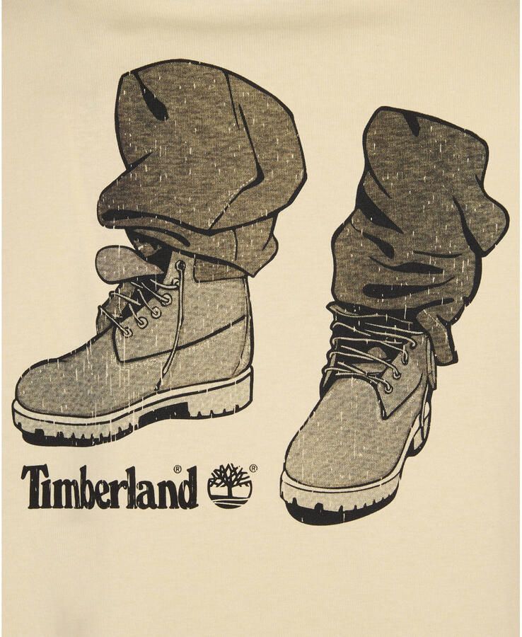 Timberland regular T-shirt met backprint beige - Foto 3