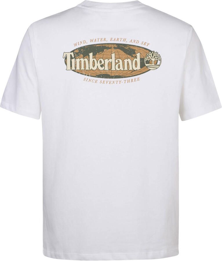 Timberland regular T-shirt met backprint wit - Foto 3