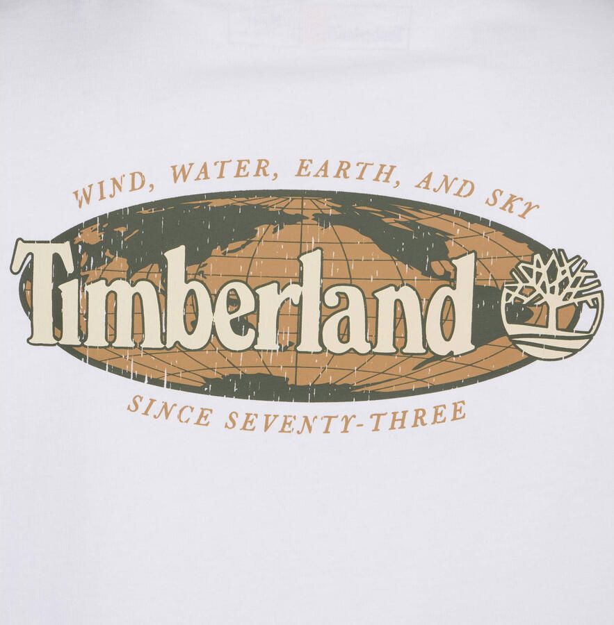 Timberland regular T-shirt met backprint wit - Foto 2