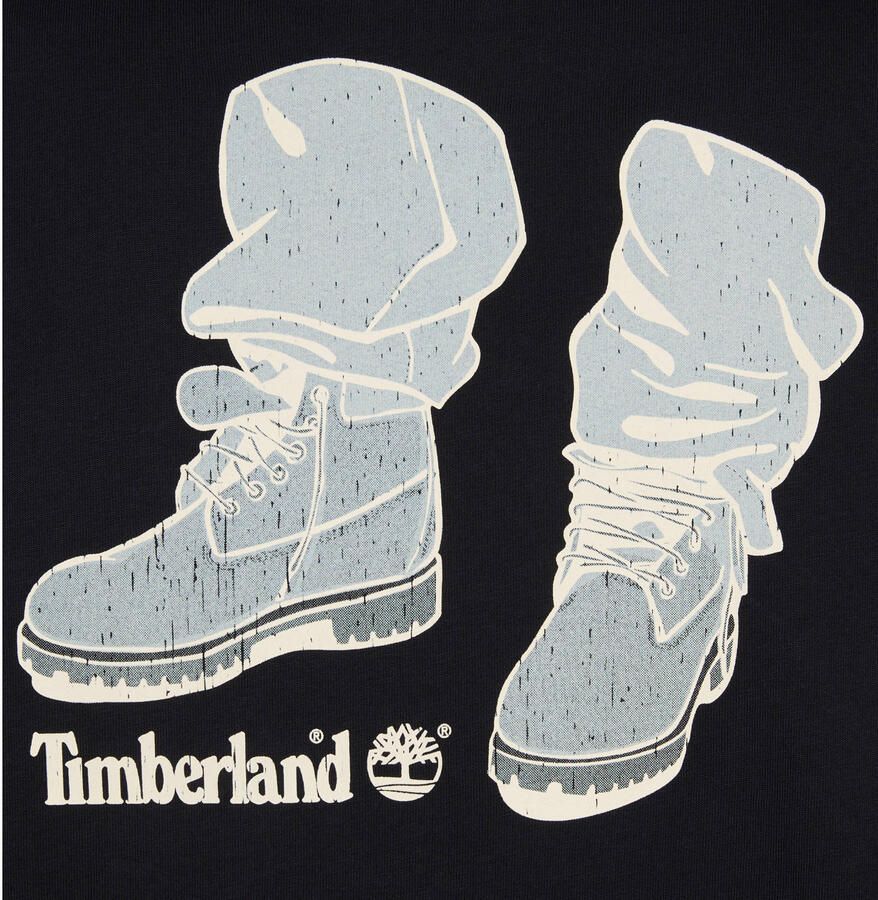 Timberland regular T-shirt met backprint zwart - Foto 2