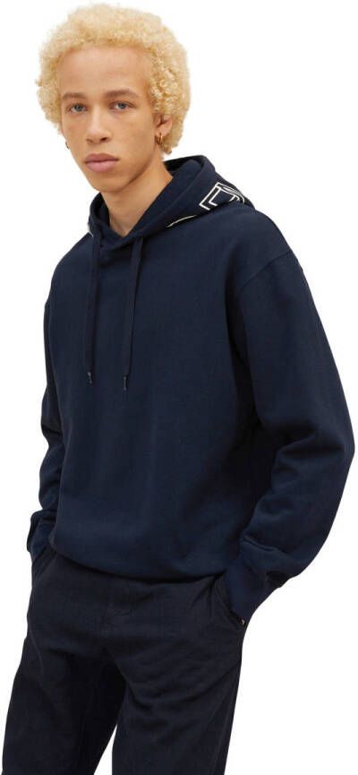 Tom Tailor Denim hoodie met printopdruk sky captain blue