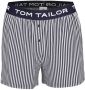Tom Tailor gestreepte pyjamashort donkerblauw wit - Thumbnail 1
