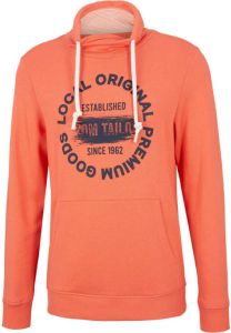 Tom Tailor hoodie met logo soft peach orange