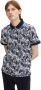 Tom Tailor polo met all over print navy - Thumbnail 1