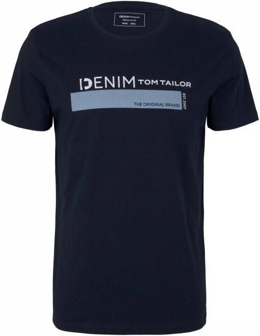 Tom Tailor T shirt met logo sky captain blue