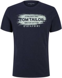 Tom Tailor T-shirt met logo sky captain blue