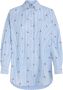 TOMMY HILFIGER Dames Blouses Cmd Stripe New Oversizd Co Shirt Lichtblauw - Thumbnail 2