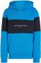 Tommy Hilfiger hoodie ESSENTIAL COLORBLOCK aquablauw zwart Sweater Jongens Sweat (duurzaam) Capuchon 110 - Thumbnail 1