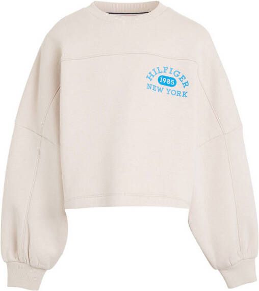 Tommy Hilfiger sweater VARSITY met printopdruk crème Ecru Printopdruk 116