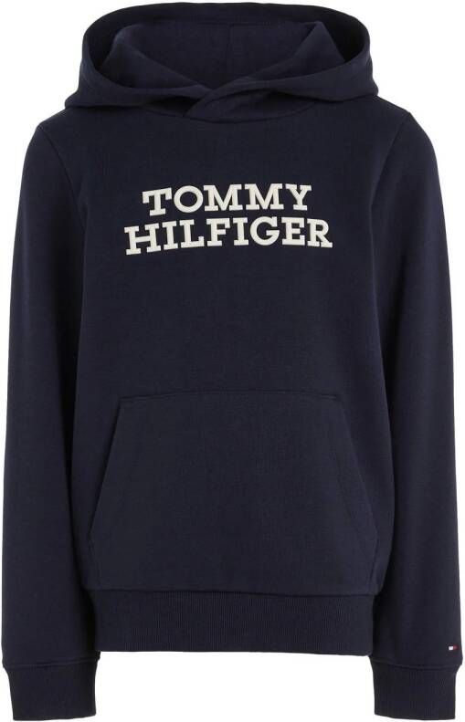 Tommy Hilfiger hoodie met logo donkerblauw Sweater Logo 104