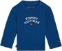 Tommy Hilfiger baby longsleeve met logo blauw Jongens Stretchkatoen Ronde hals 56 - Thumbnail 1