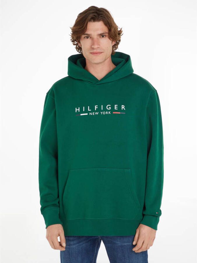 Tommy Hilfiger Big & Tall hoodie Plus Size met biologisch katoen l4o prep green