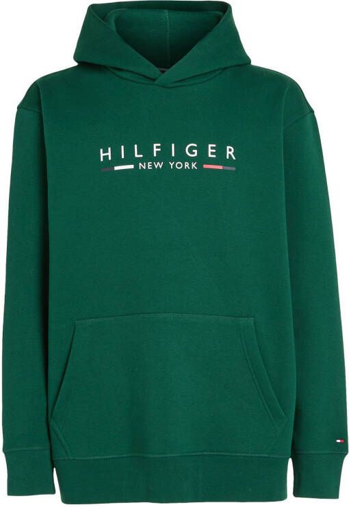 Tommy Hilfiger Big & Tall hoodie Plus Size met biologisch katoen l4o prep green